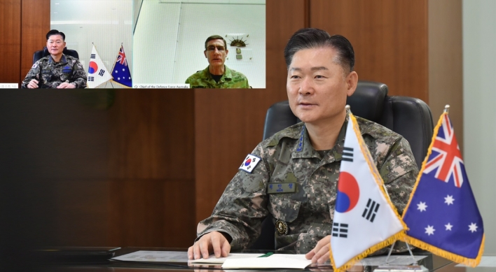 S. Korean, Australian military chiefs agree to beef up cooperation