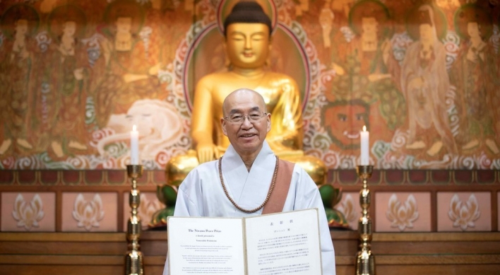 S. Korean monk receives Niwano Peace Prize, donates prize money