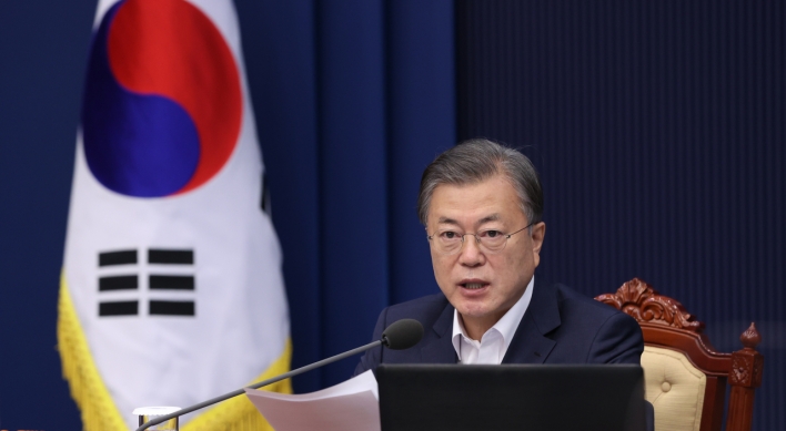 Moon says S. Korea's 2050 carbon-neutral goal is 'heavy promise,' urges calm preparations