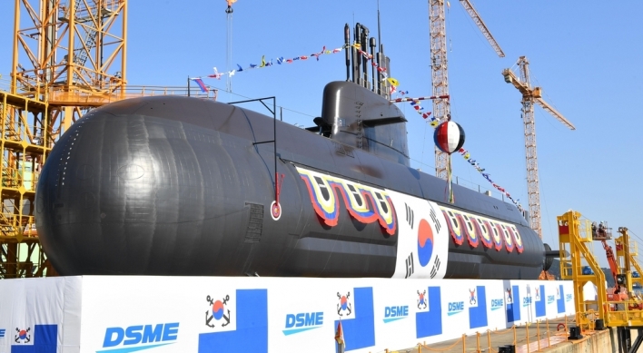 S. Korea launches new 3,000-ton-class SLBM submarine