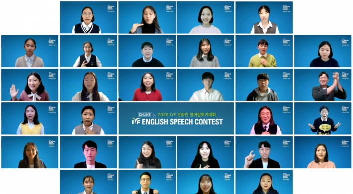 3 students awarded grand prize at 20th IYF English Speech Contest