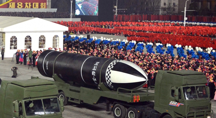 N. Korea displays new submarine-launched ballistic missile during parade