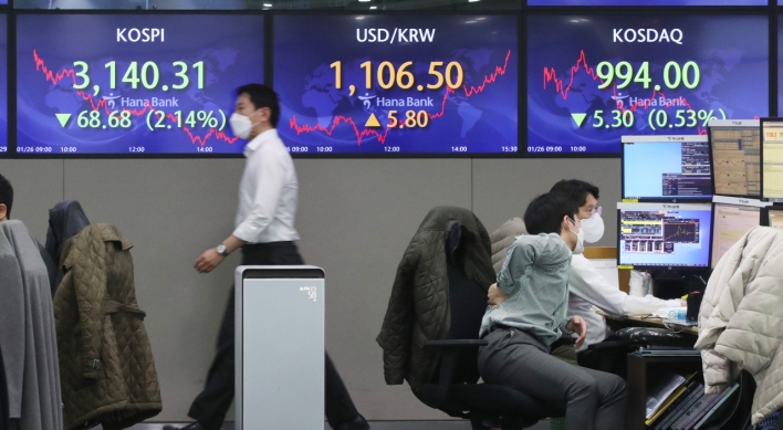 Seoul stocks slump over 2% on profit-taking