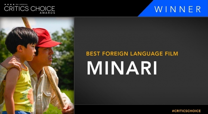 'Minari' wins best foreign language film at Critics Choice Awards