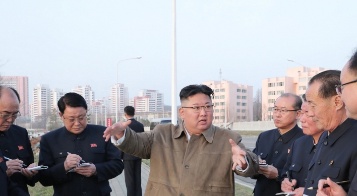 NK leader visits construction site for riverside flats again in week