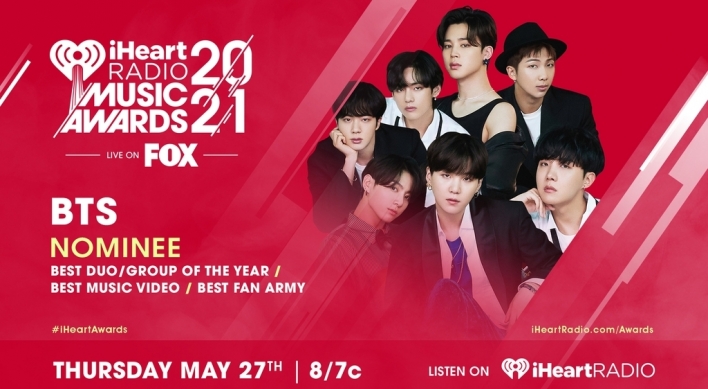 [Today’s K-pop] BTS nominated for 3 iHeartRadio awards