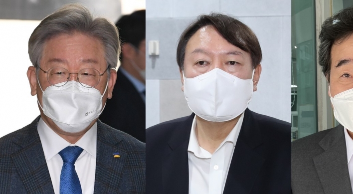 Gyeonggi Gov. Lee in virtual tie with ex-Prosecutor General Yoon in presidential hopefuls' poll