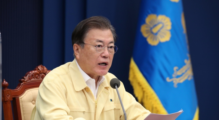 Moon vows continued efforts through his term for response to pandemic, other challenges