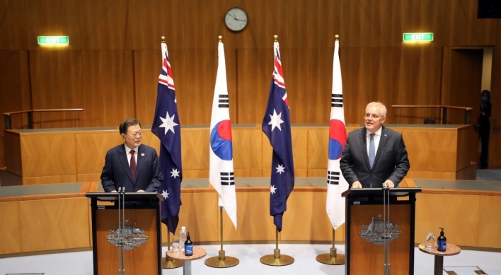 Korea, Australia adopt joint statement on South China Sea