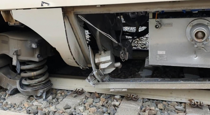 KTX train derails in central S. Korea, injuring passengers