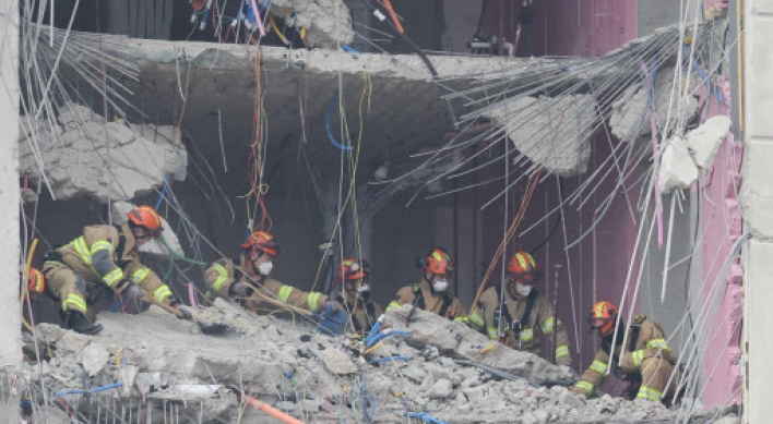 Rescuers discover missing person at collapsed construction site in Gwangju