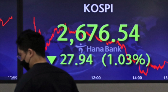 Seoul stocks down for 3rd day amid Ukraine risk