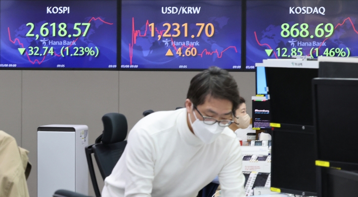 S. Korean stocks tumble, currency weakens as oil prices surge
