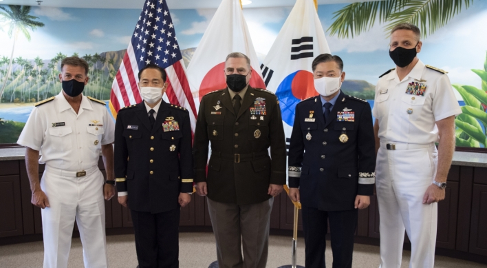 Top military officers of S. Korea, US, Japan to meet in Hawaii this week