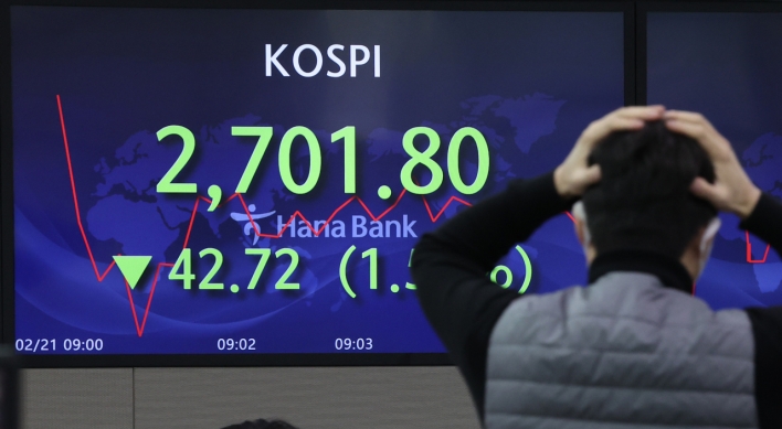Seoul shares open steeply lower on hawkish Fed