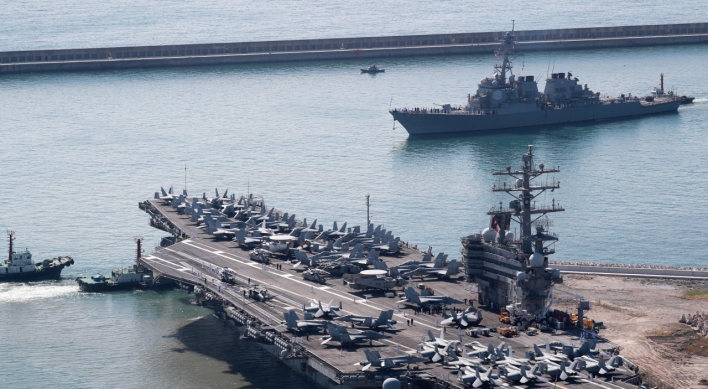 US aircraft carrier arrives in S.Korea as allies seek to improve combat readiness