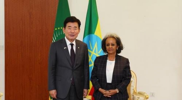 S. Korean Assembly speaker, Ethiopian president discuss economic cooperation