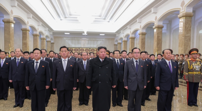 N. Korean leader visits late father's mausoleum