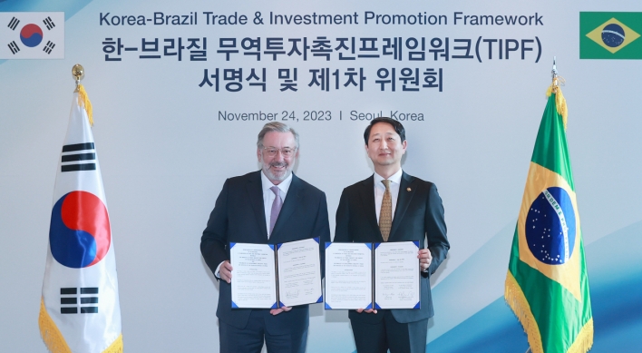 Korea, Brazil strengthen ties via new trade framework