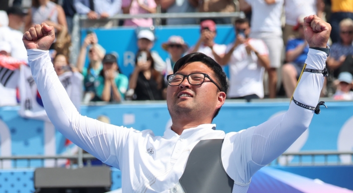 Kim Woo-jin wins men's individual archery title for 3rd gold in Paris