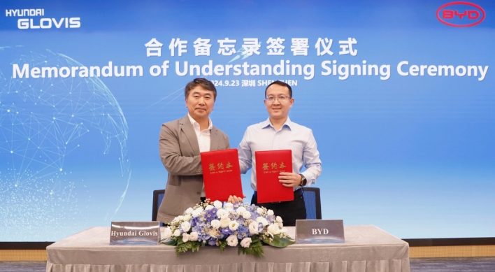 Hyundai Glovis, China’s BYD join forces on logistics