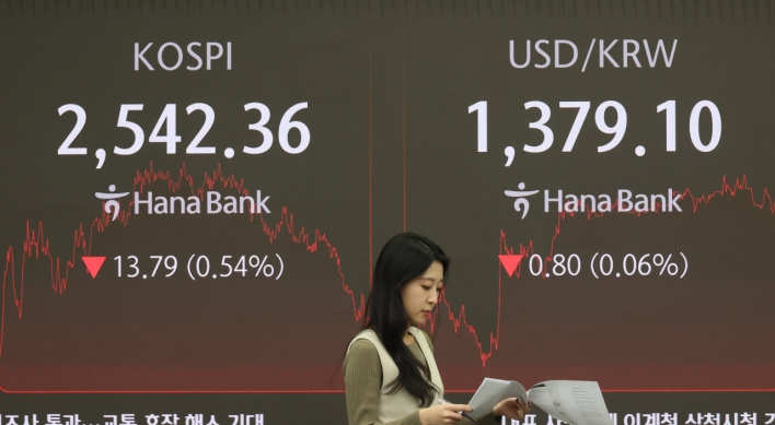 Seoul shares fall for 3rd straight day on tech losses