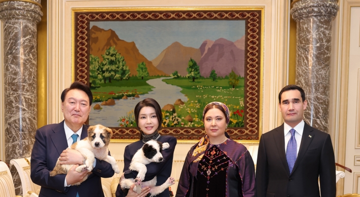 Dogs gifted by Turkmenistan's president move into zoo