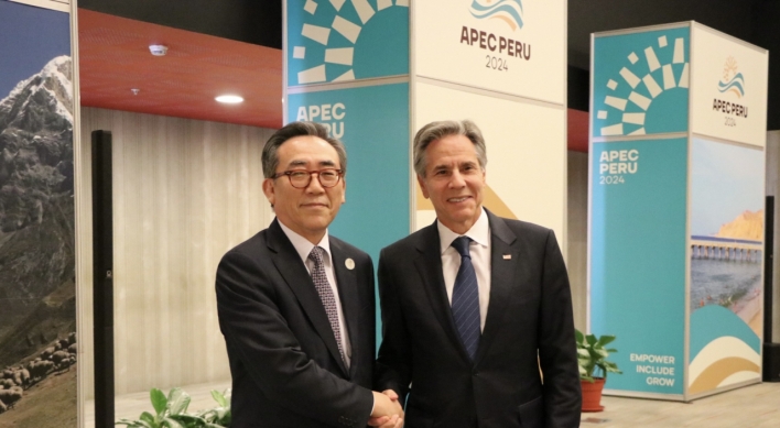 FM Cho, Blinken hold talks on margins of APEC summit in Peru