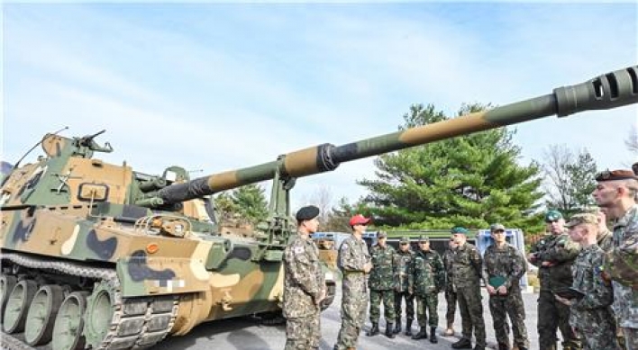 Foreign troops train with K9 howitzer, K2 tank in S. Korea