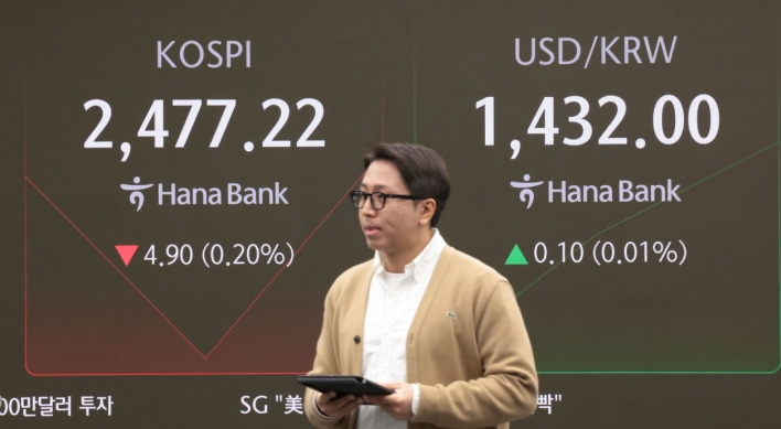 Seoul shares open tad lower on overnight US losses