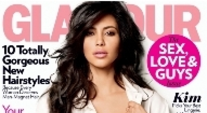 Kim Kardashian poses for Glamour