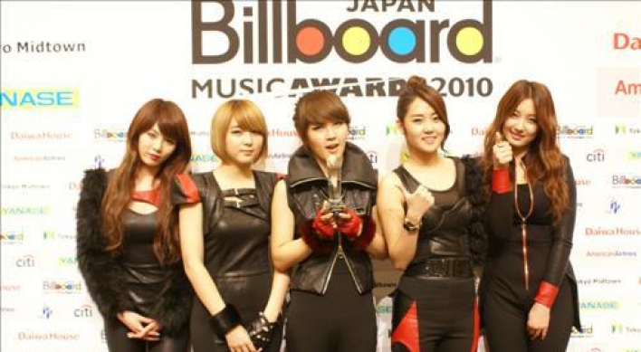4Minute wins K-pop award in Japan