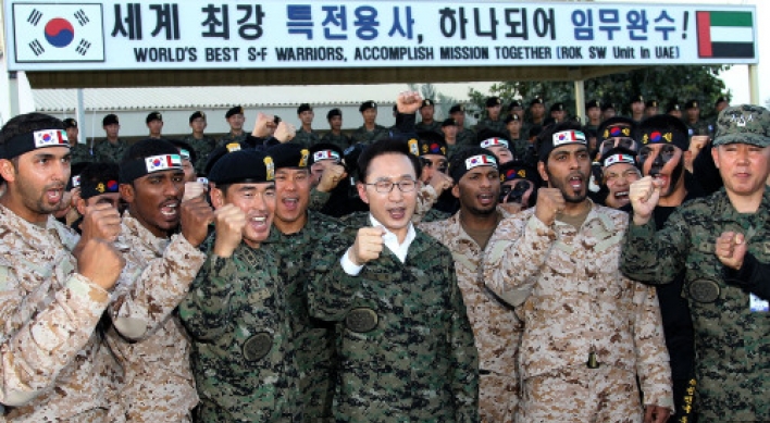 Lee says S. Korean troops in UAE crucial for bilateral ties