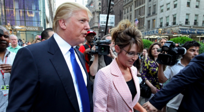 Palin stops off in N.Y. to visit Trump