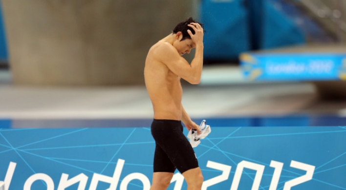 Park wipes away tears after long day in the pool