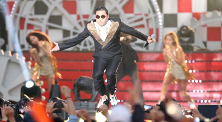 Psy gallops his way Down Under