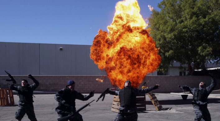 Firefighters get primer in movie pyrotechnics