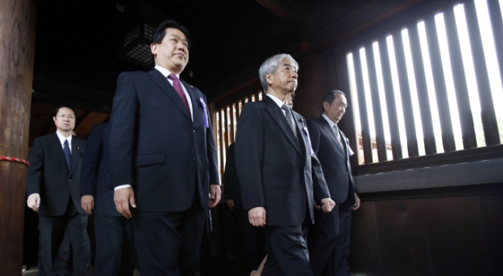 Korea slams Japanese minister, lawmakers’ war shrine visit