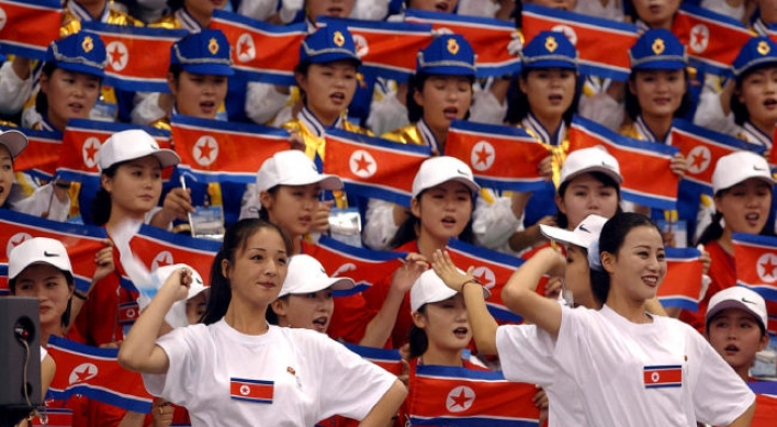 N.K. cheering squad steals limelight
