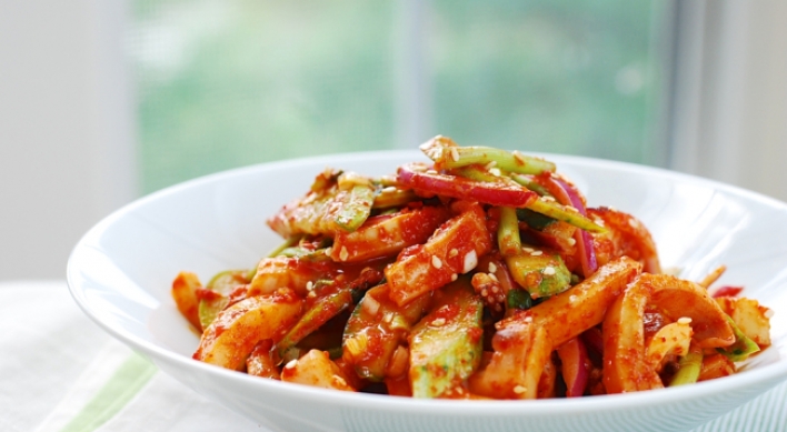 Ojingeo muchim (spicy squid salad)