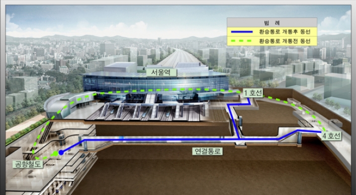 New transfer passageway links airport rail to Seoul metro