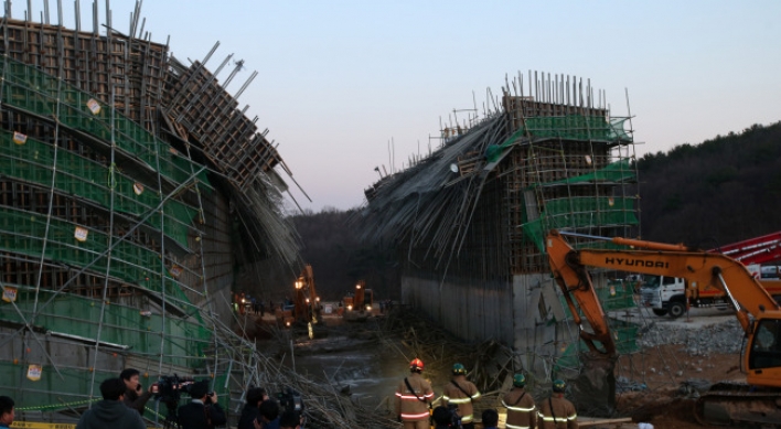 One dead, eight injured in road construction site collapse
