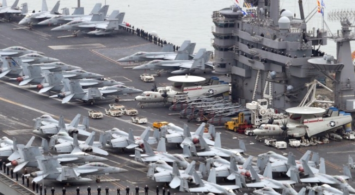 U.S. aircraft carrier joins joint drill with Seoul