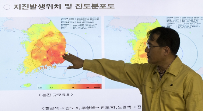 Magnitude-5.8 earthquake jolts southeastern S. Korea