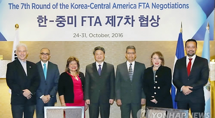 Korea, Central America reach agreement on free trade deal