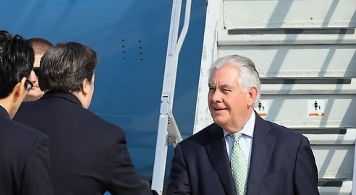 Tillerson begins trip to S. Korea amid growing NK threats