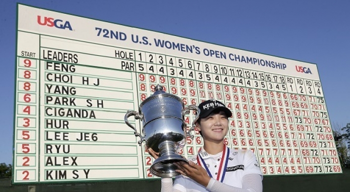 Korean champion credits caddie in 1st LPGA major victory