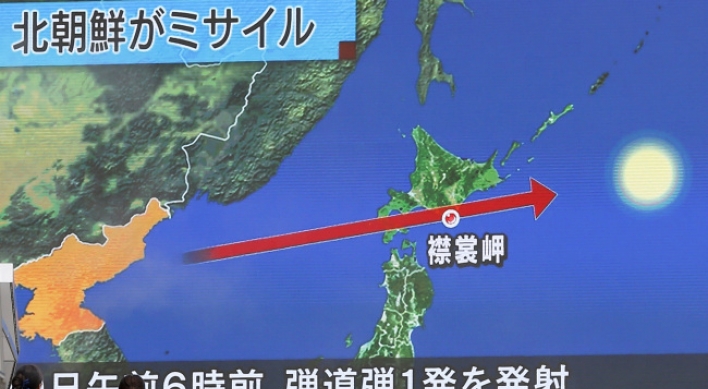 North Korea fires missile over Japan, dashing hopes for talks