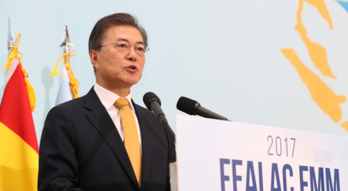 Moon appeals for Latin America’s support in NK issues