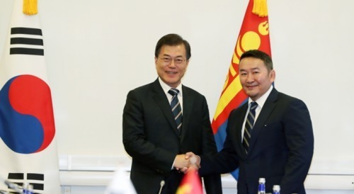 Leaders of S. Korea, Mongolia agree to enhance ties, economic cooperation